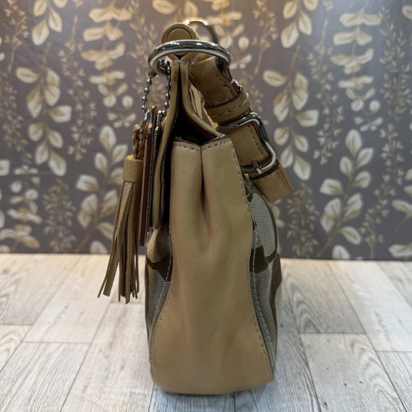 Coach Willis Brown Signature Canvas Tan Leather 70th Anniversary Crossbody Bag - Picture 12 of 16